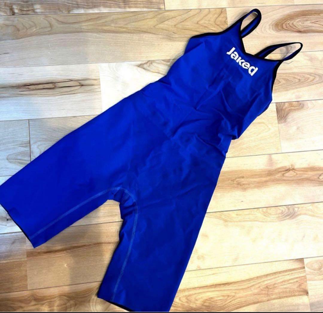 Jaked Fina認証 スポーツ用水着 青　高速水着　競泳水着　大会水着　S