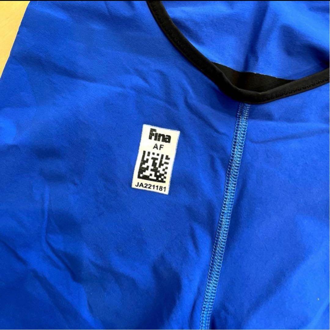 Jaked Fina認証 スポーツ用水着 青　高速水着　競泳水着　大会水着　S