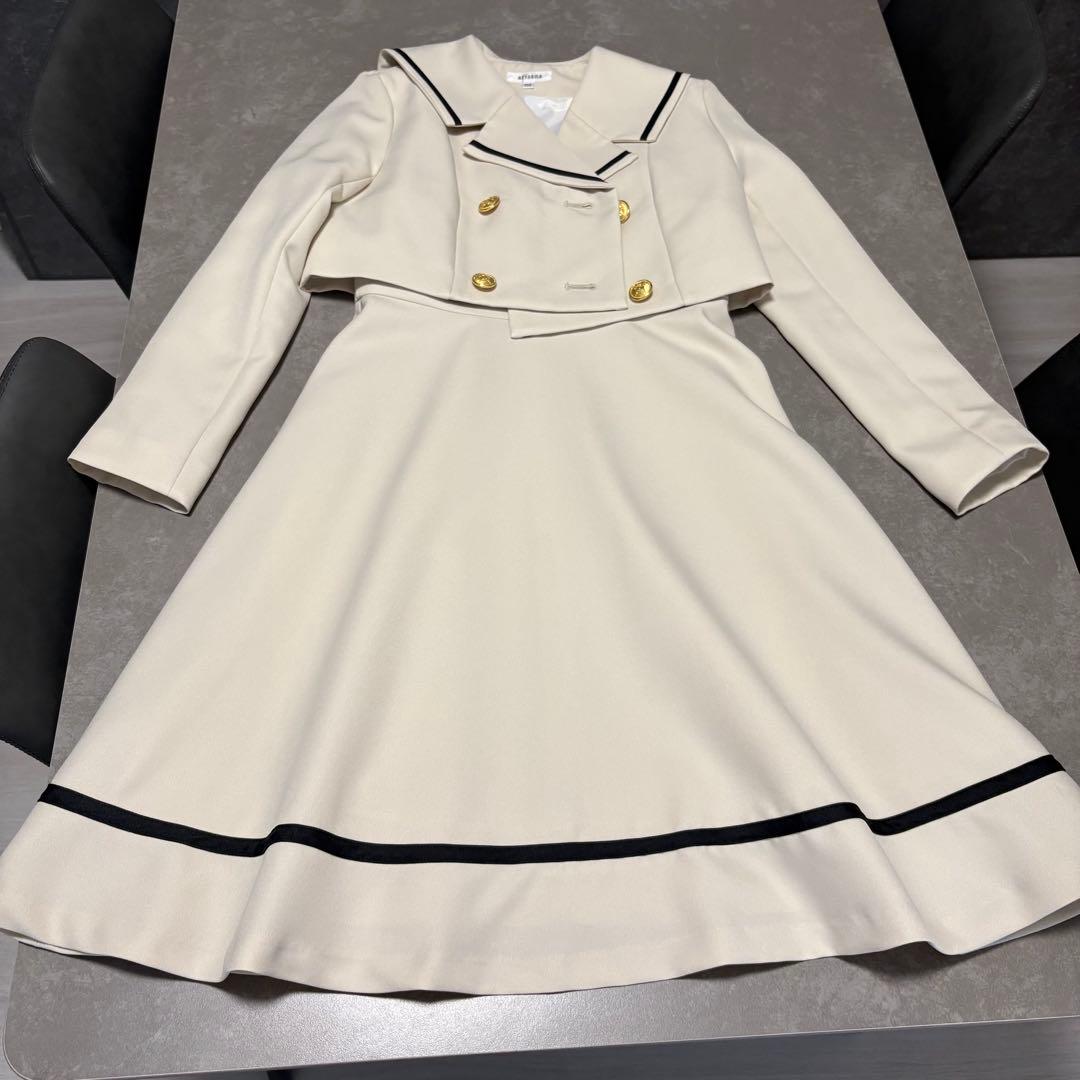 中古　卒服arisana ベージュ フォーマルドレス 150cm アリサナ　5点