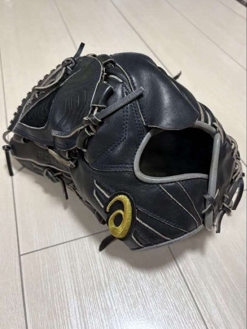 アシックス 軟式グローブ ブラック 左投げ用
