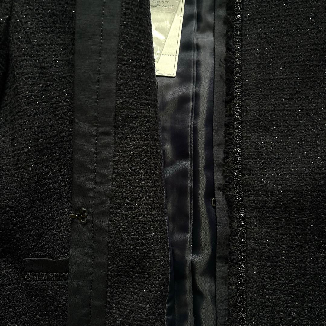 新品【希少サイズ】23区 ノーカラージャケット ツィード ラメ フォーマル