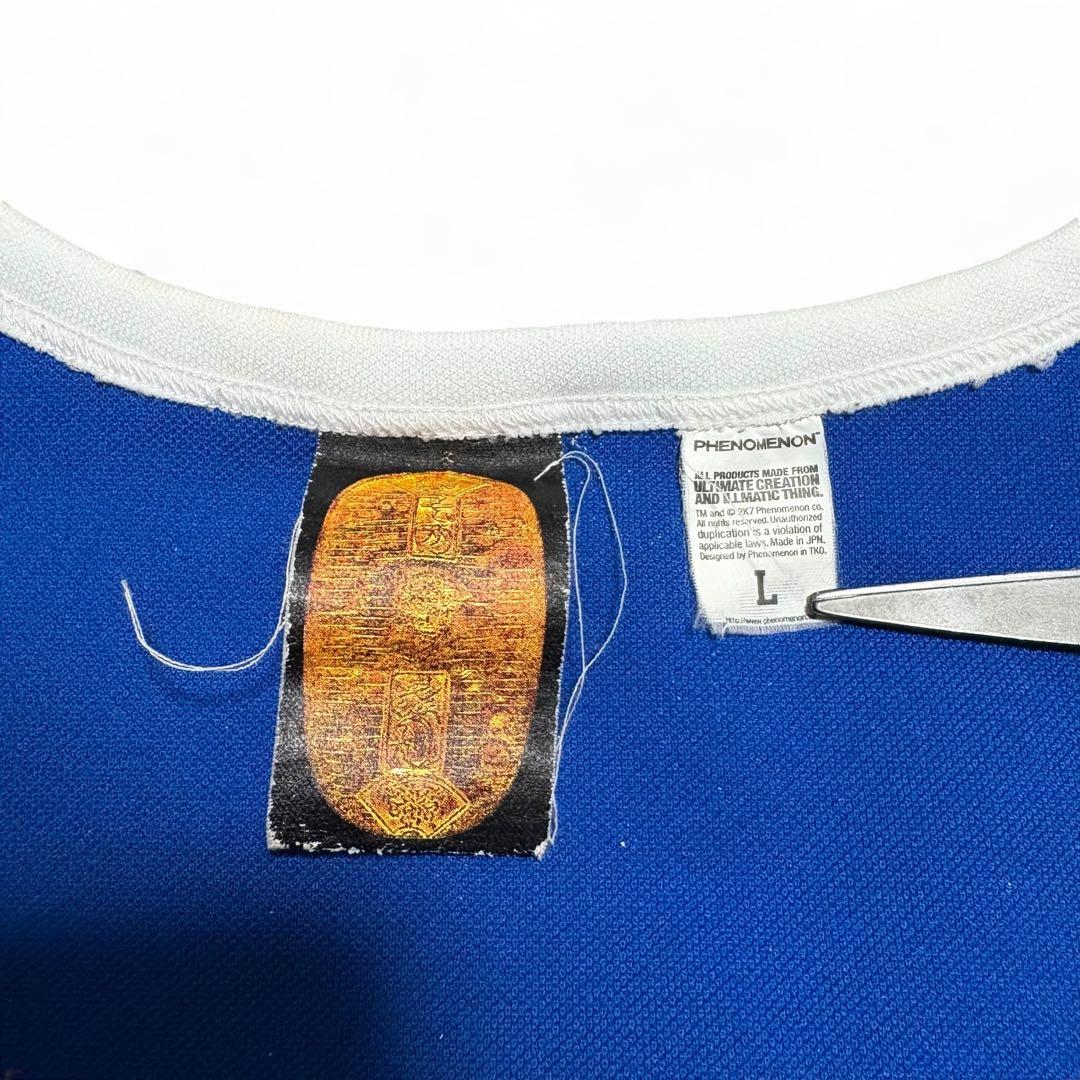 トップス PHENOMENON text design game tank top