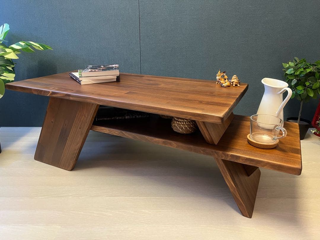 【送料無料】 ローテーブル アングル脚 110cm 45cm パイン Br