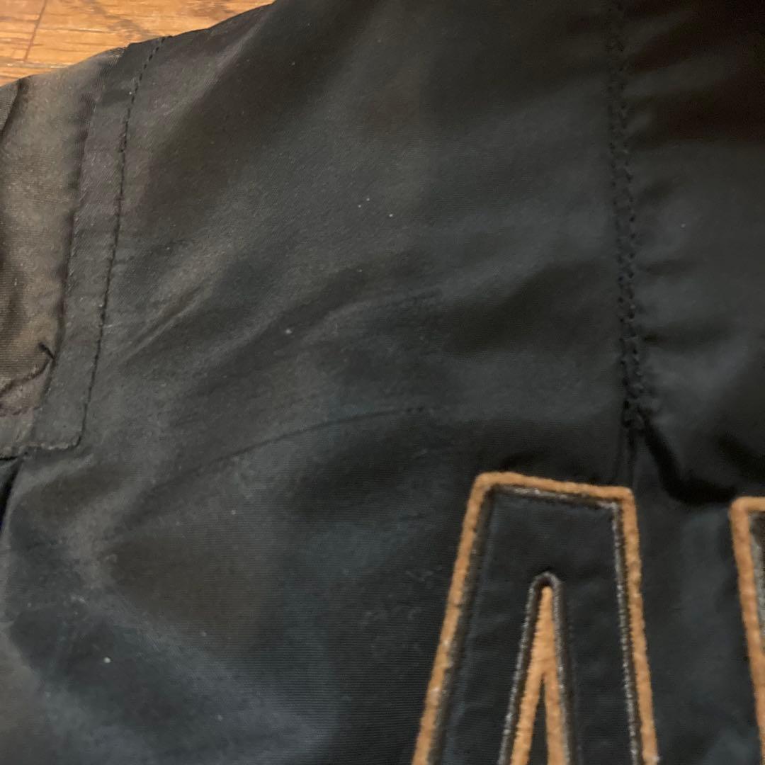 アヴィレックス　ワッペンフルカスタム　MA-1 バックロゴ　Mサイズ　黒