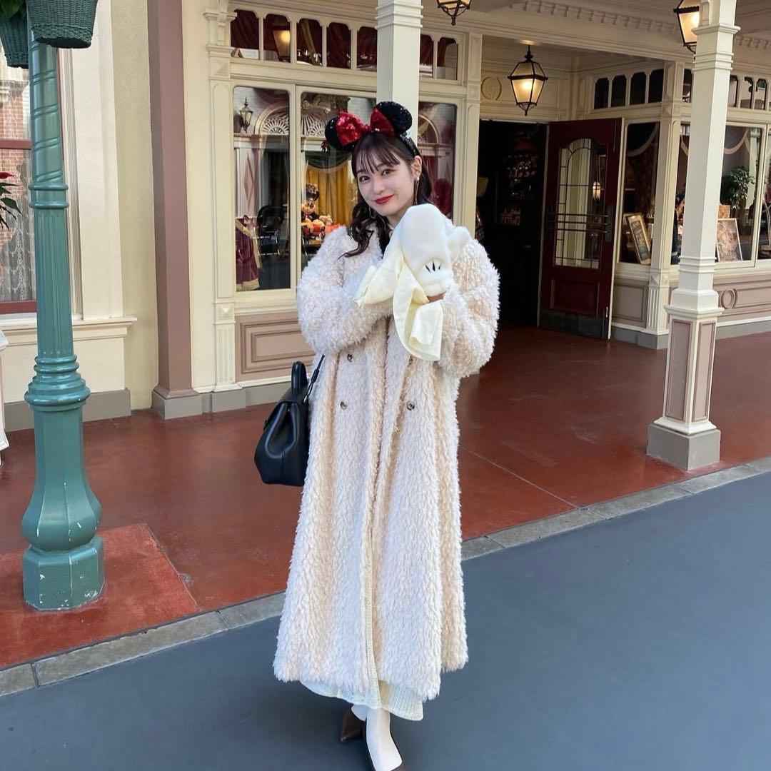 Acka poodle boa long coat ホワイト 2 即日発送