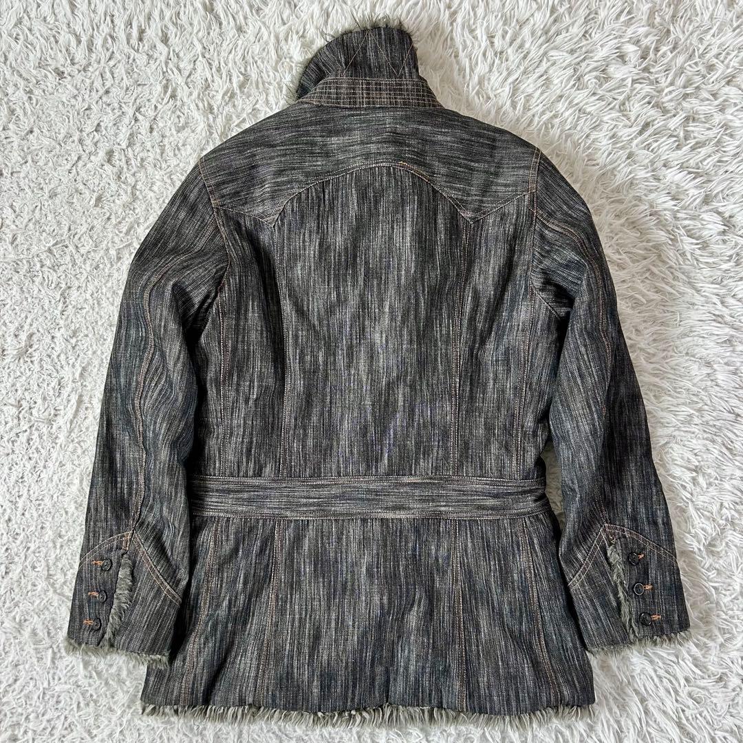 Y2K ニコル デニム ファージャケット グランジ 平成 ネオギャル男 お兄系