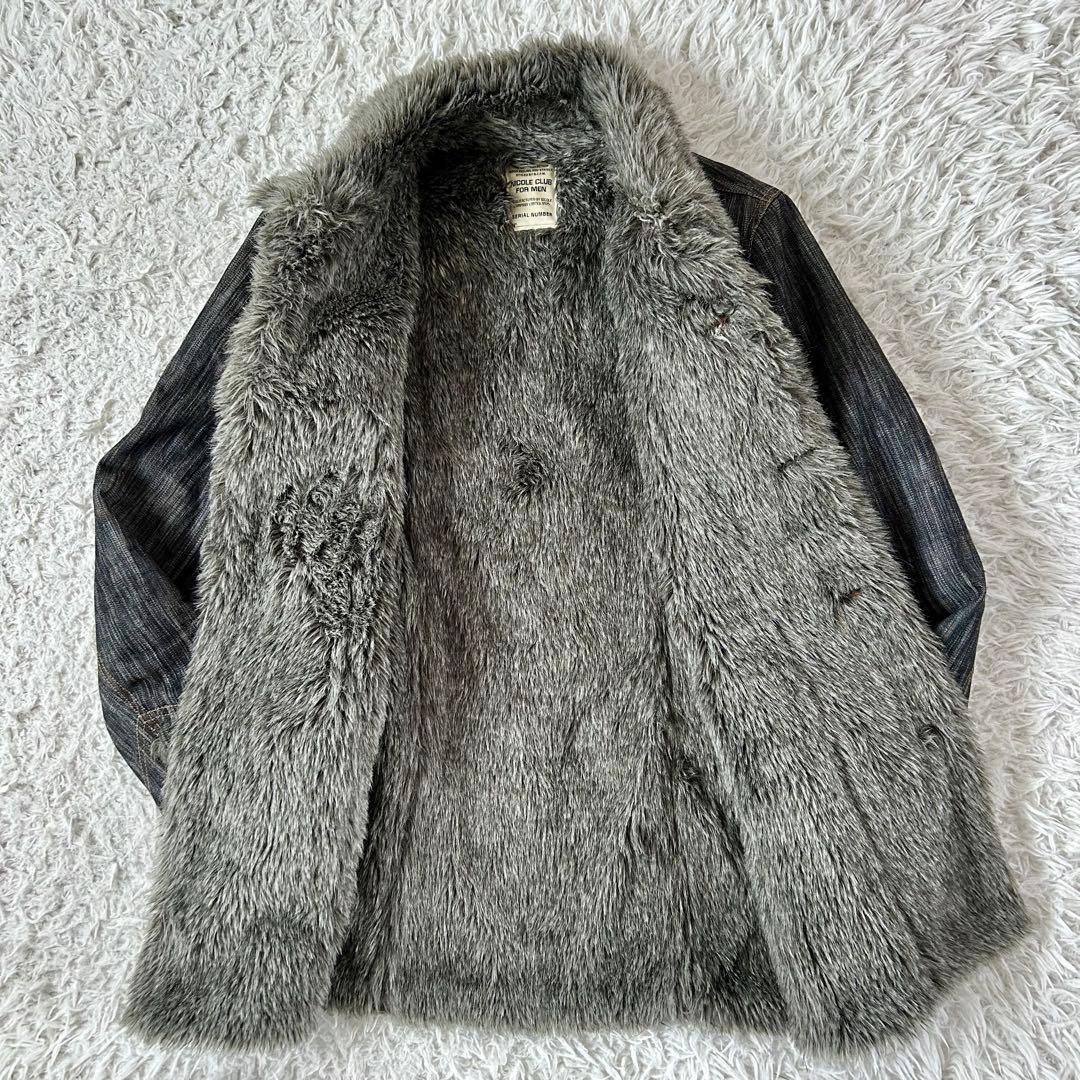 Y2K ニコル デニム ファージャケット グランジ 平成 ネオギャル男 お兄系