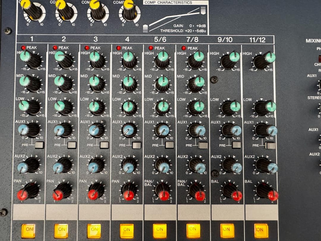 美品 YAMAHA MG124C 12チャンネル アナログミキシングコンソール