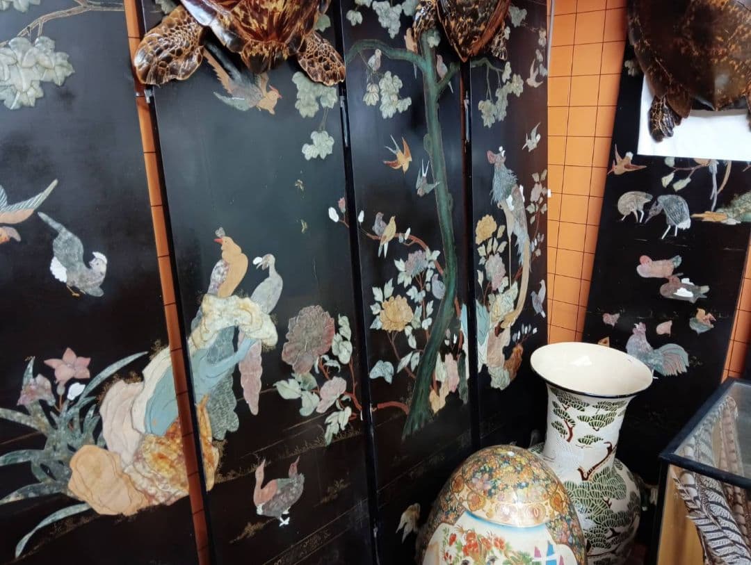 ミ*店様 花鳥風月の木製屏風