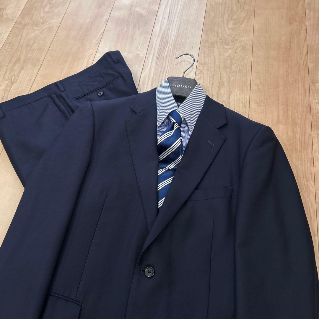 【大きいサイズ/XLサイズ】テイジンメンズ スーツ イタリア高級生地 ネイビー