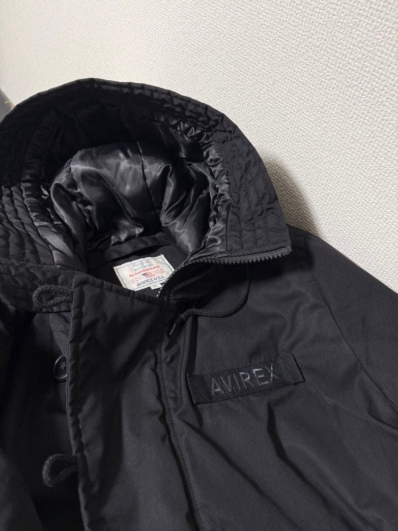 AVIREX アヴィレックス★HB HOODIE JKT★黒★フーデッド★中綿★