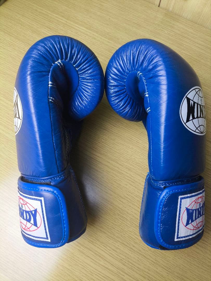 WINDY ウィンディ ボクシンググローブ12oz レガースM 青