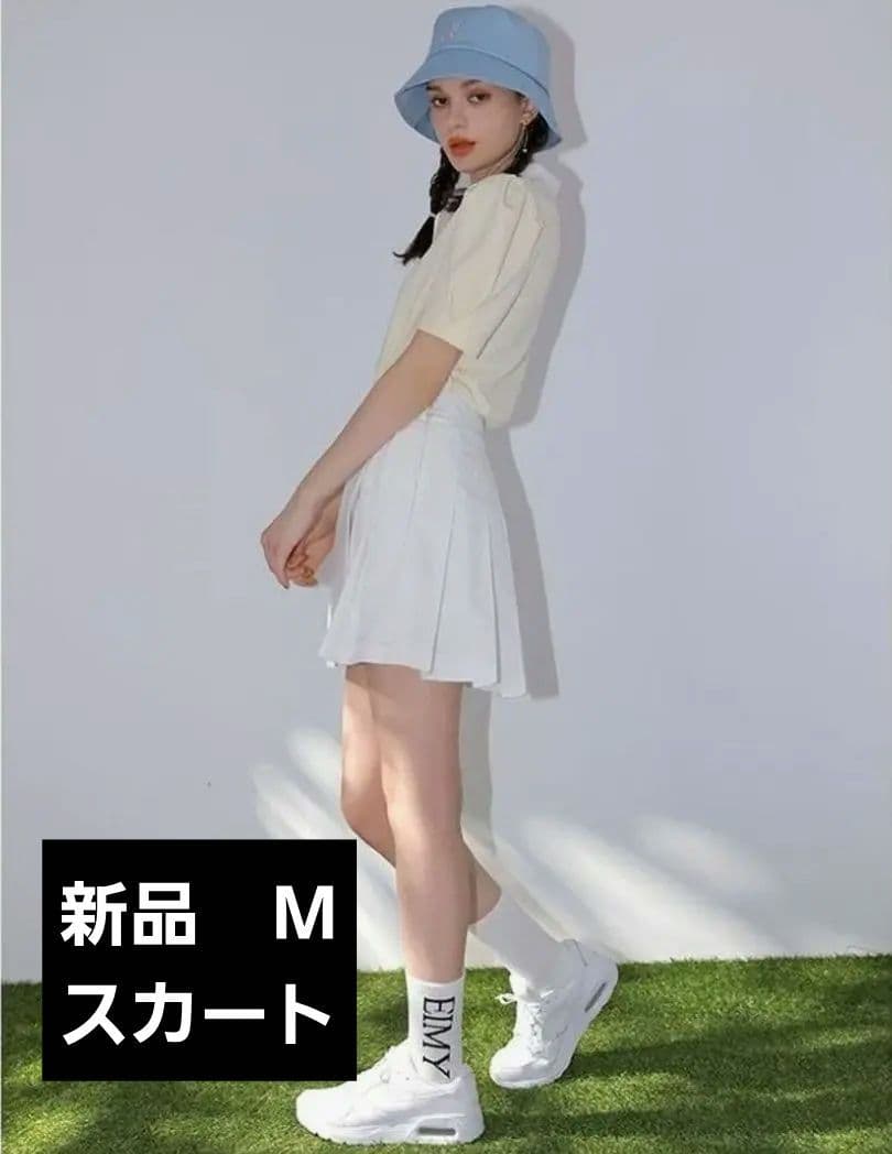 EIMY GOLF プリーツスカート ホワイト