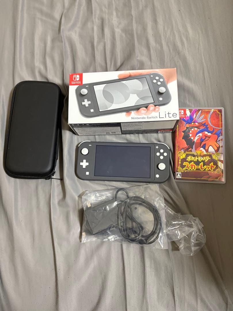 Nintendo Switch Lite グレー 本体 + スカーレット+ケース