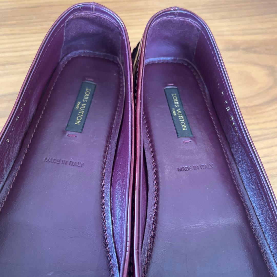 LOUIS VUITTON ワインレッド フラットシューズ