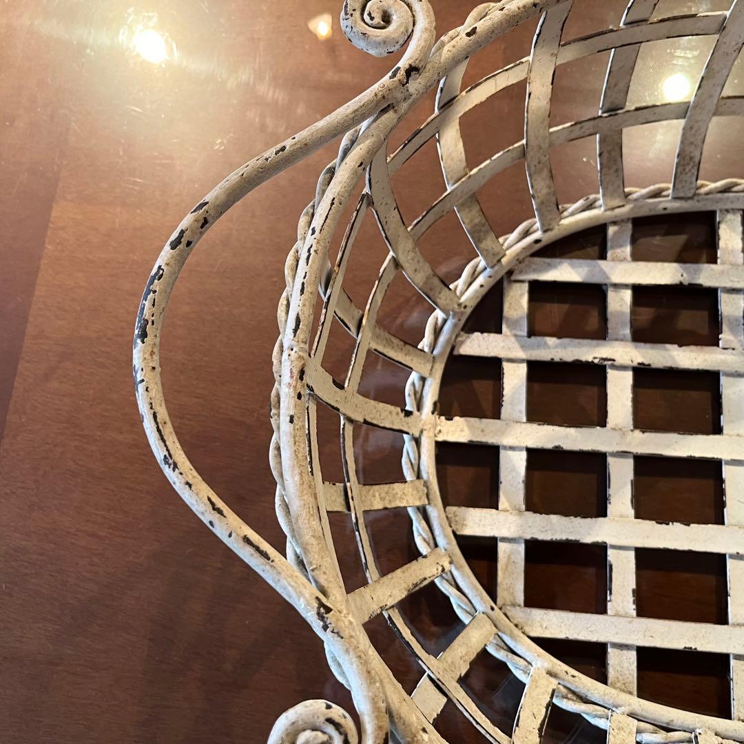 アイアンかご　アイアン　アイアン雑貨　ガーデン雑貨　シャービーシック