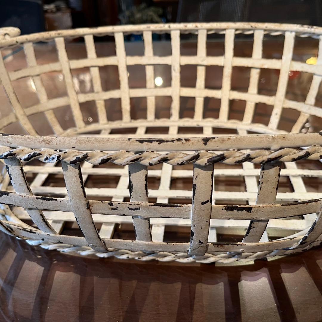 アイアンかご　アイアン　アイアン雑貨　ガーデン雑貨　シャービーシック