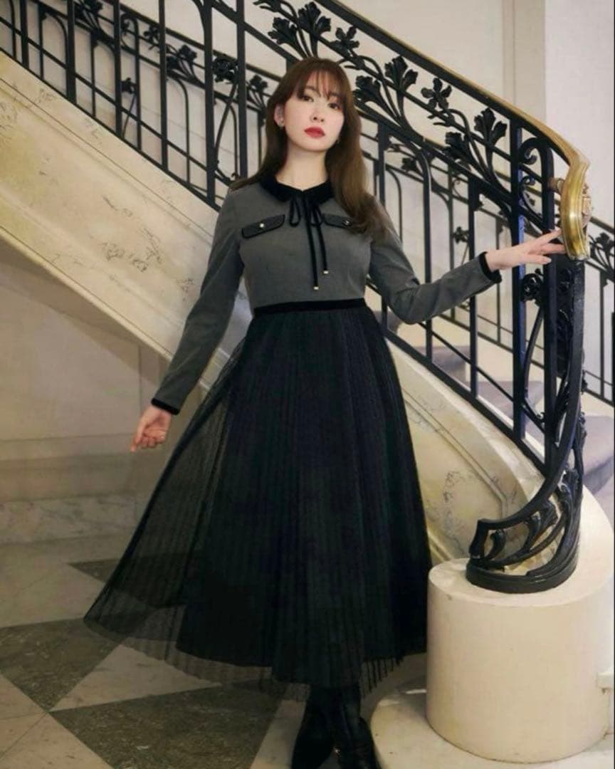 ワンピース herlipto Garnier Pleated Dress S