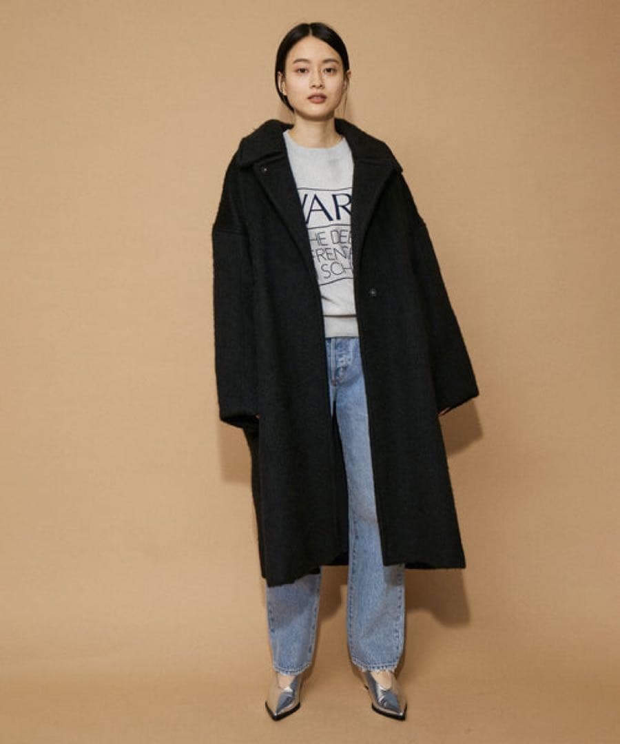 ADAM ET ROPÉ FEMME 【WEB限定】ステンカラーシャギーコート