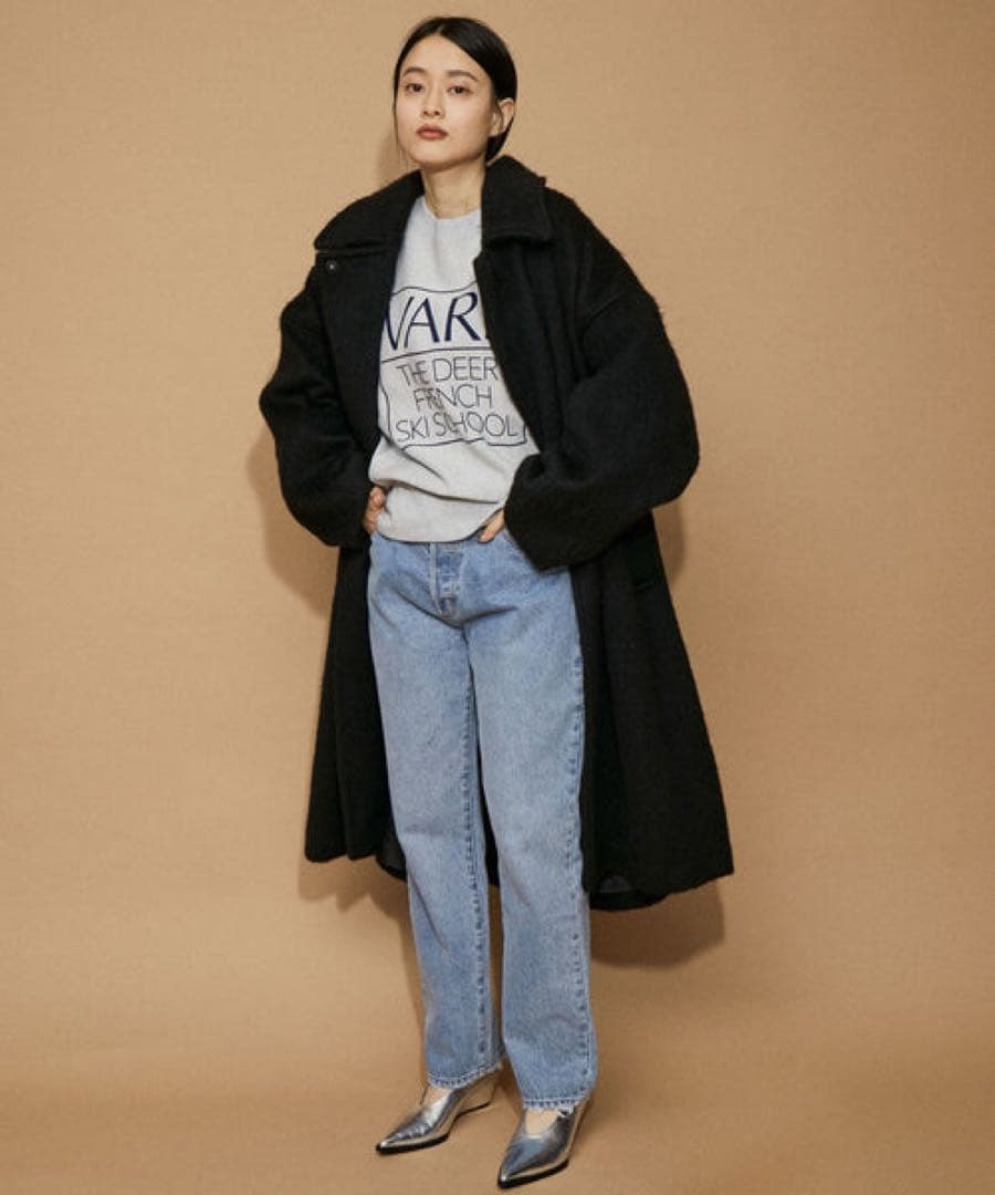 ADAM ET ROPÉ FEMME 【WEB限定】ステンカラーシャギーコート