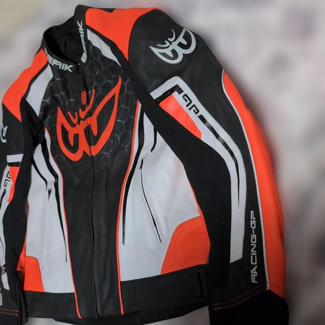 新品　ベリック　レザージャケット　56サイズ　黒／白／赤　BERIK