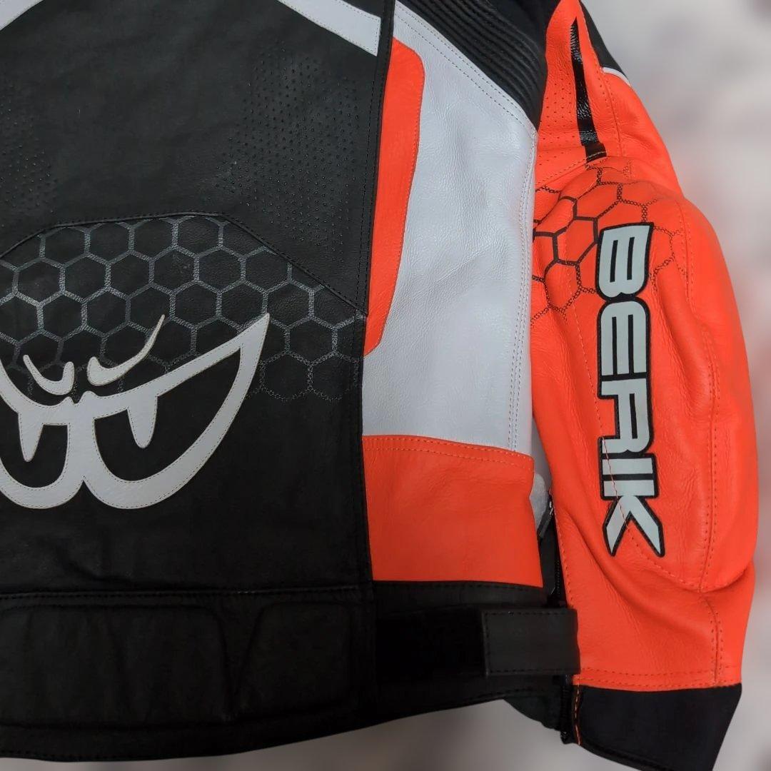 新品　ベリック　レザージャケット　56サイズ　黒／白／赤　BERIK