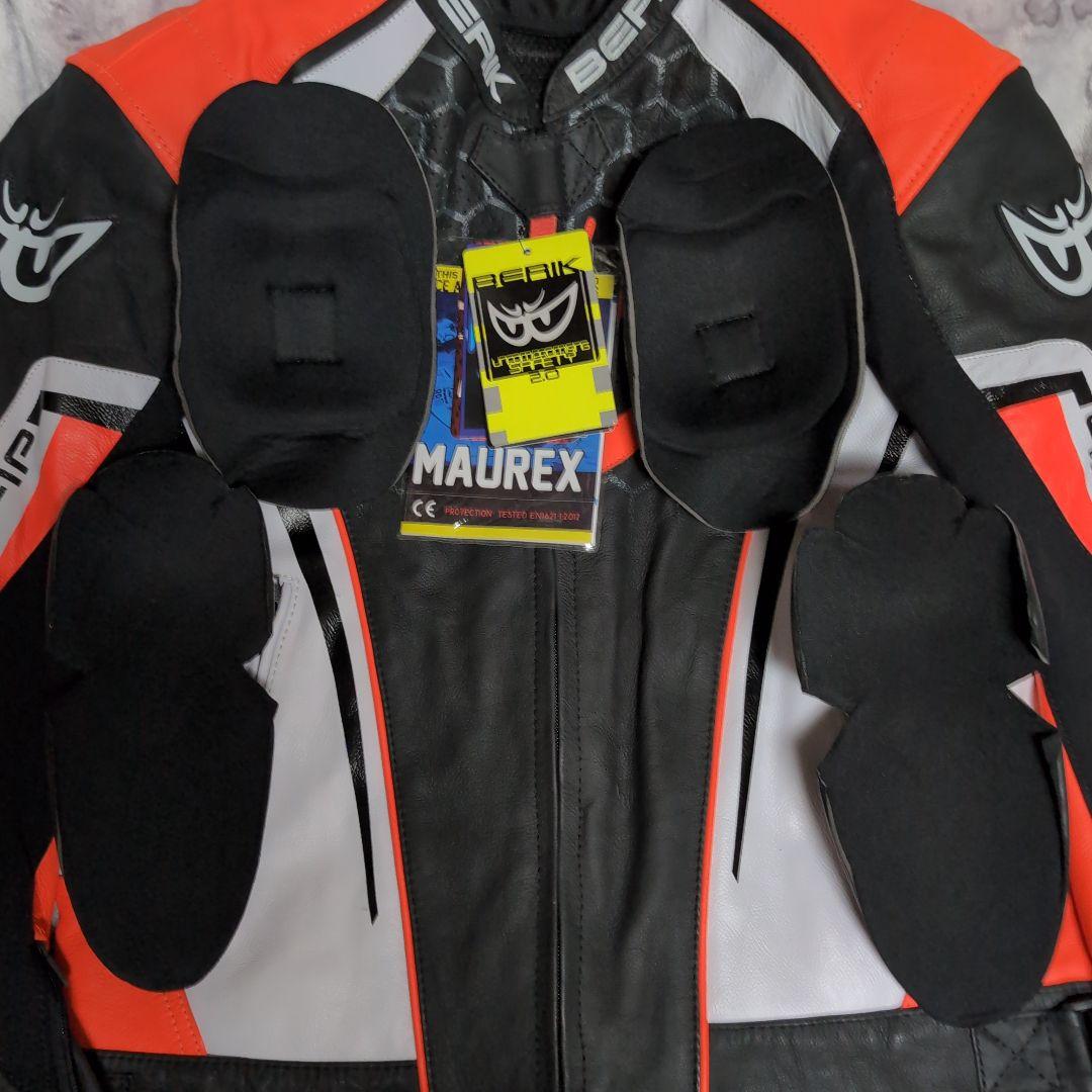 新品　ベリック　レザージャケット　56サイズ　黒／白／赤　BERIK