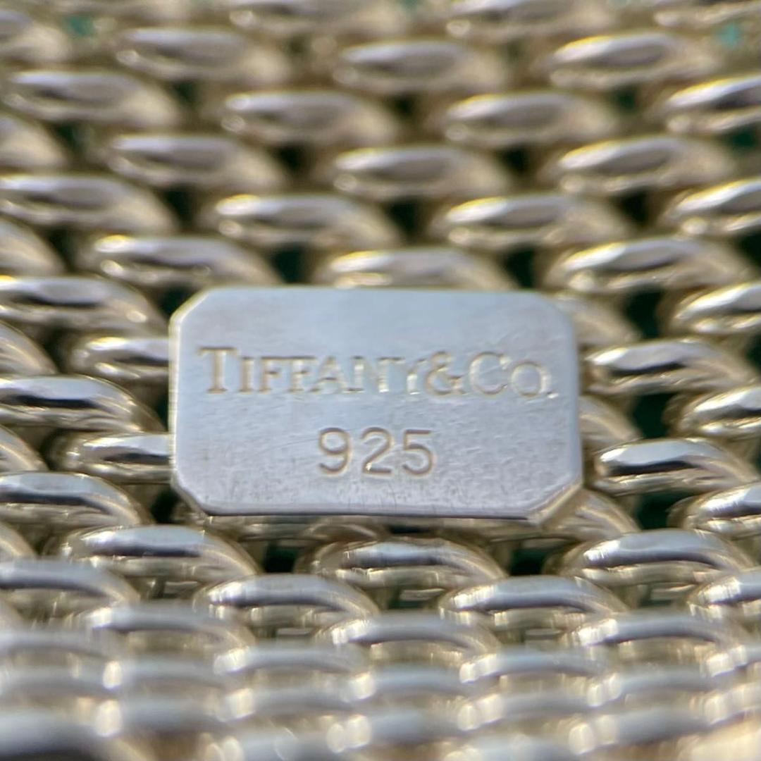 ティファニー 美品 サマセット メッシュ ワイド バングル SY4fe
