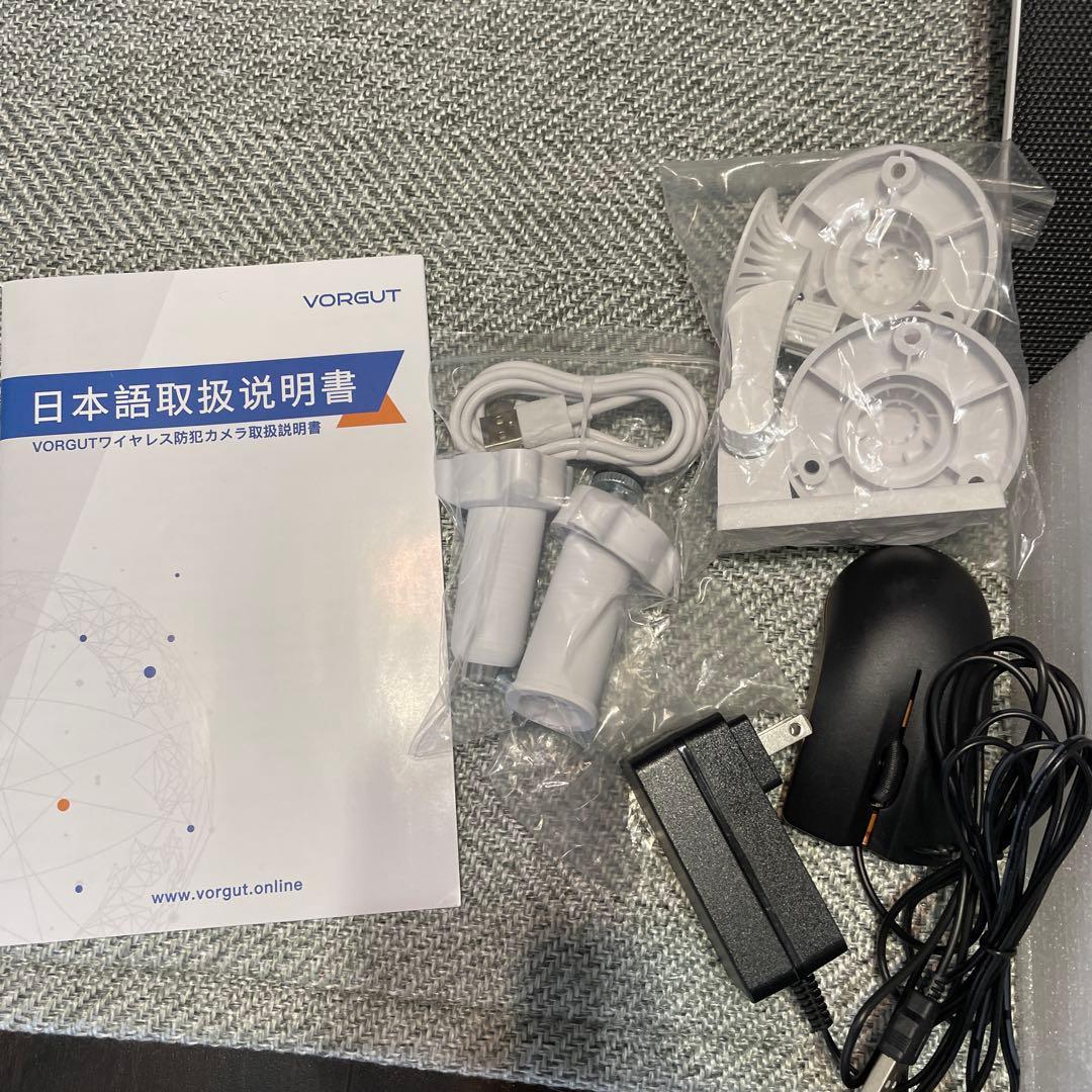 VORGUT 防犯カメラ 屋外 ソーラー 2台セット　モニター付400万画素