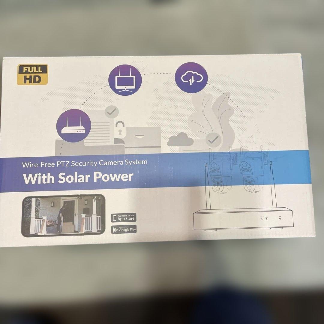 VORGUT 防犯カメラ 屋外 ソーラー 2台セット　モニター付400万画素