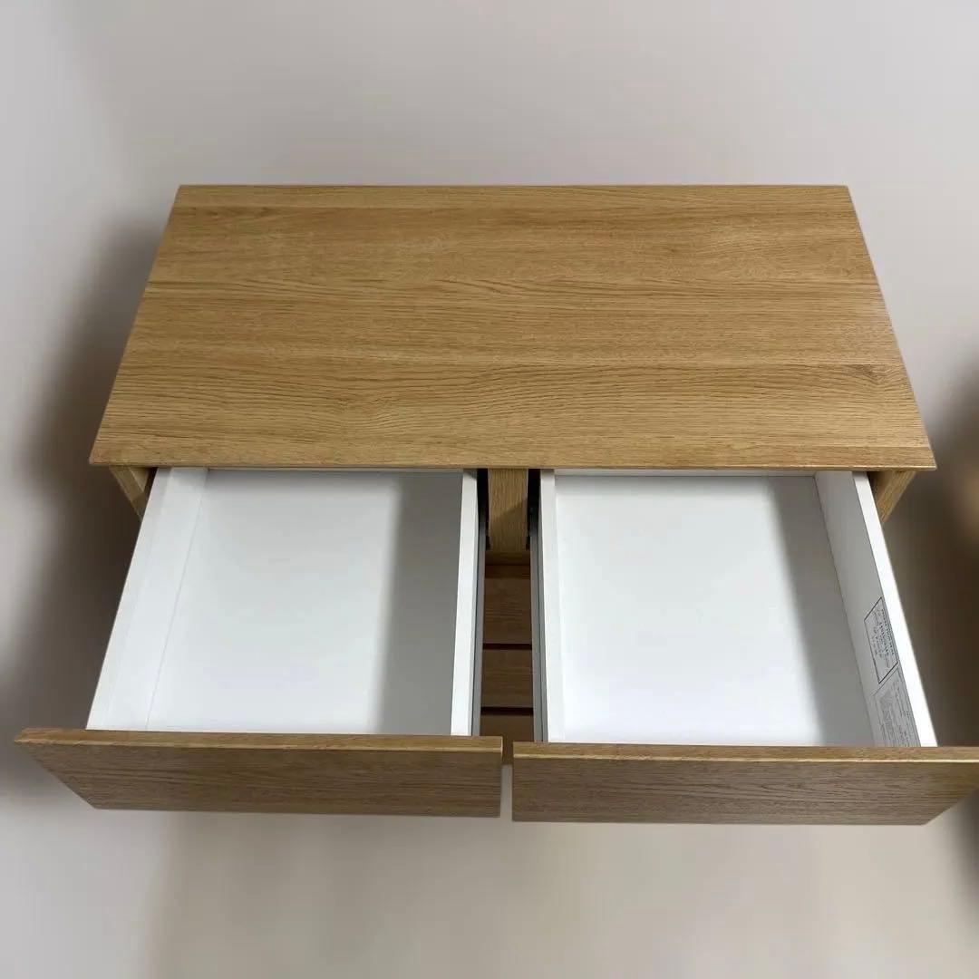 ニトリ 4段 チェスト　幅80 高さ92 ライトブラウン