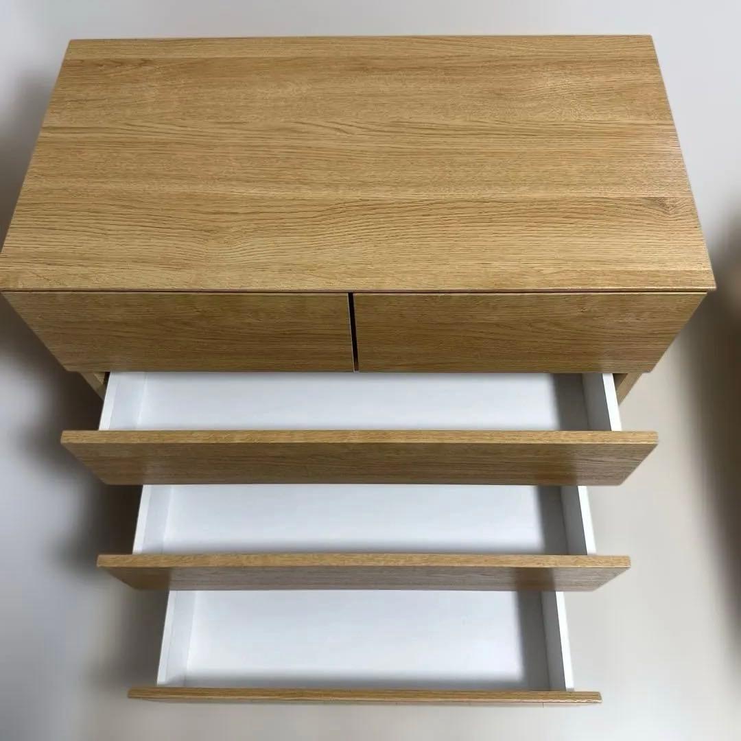 ニトリ 4段 チェスト　幅80 高さ92 ライトブラウン