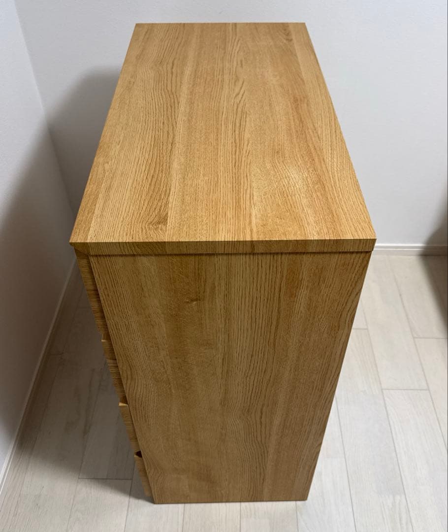 ニトリ 4段 チェスト　幅80 高さ92 ライトブラウン