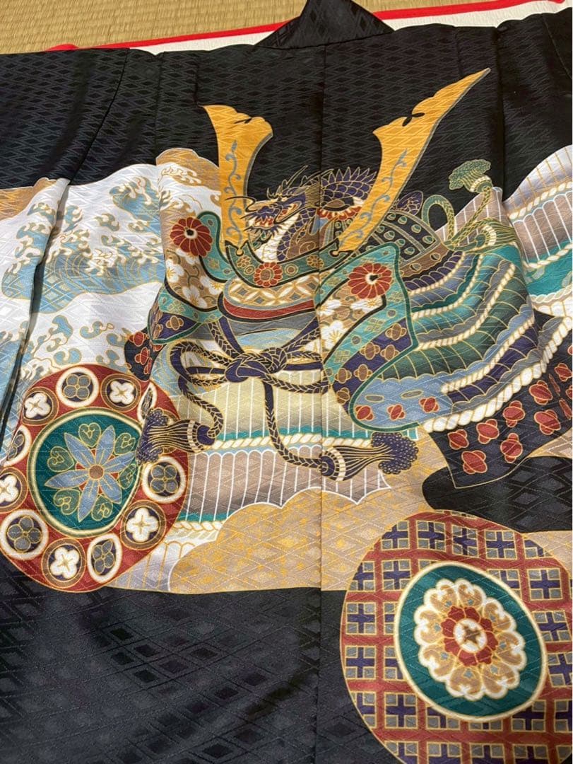 袴セット　七五三　箱入り　男の子　兜　黒