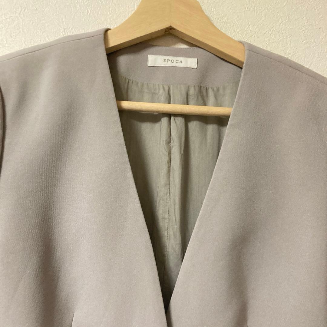 美品✨EPOCA エポカ スカートスーツ セットアップ 42 ベージュ XL上品