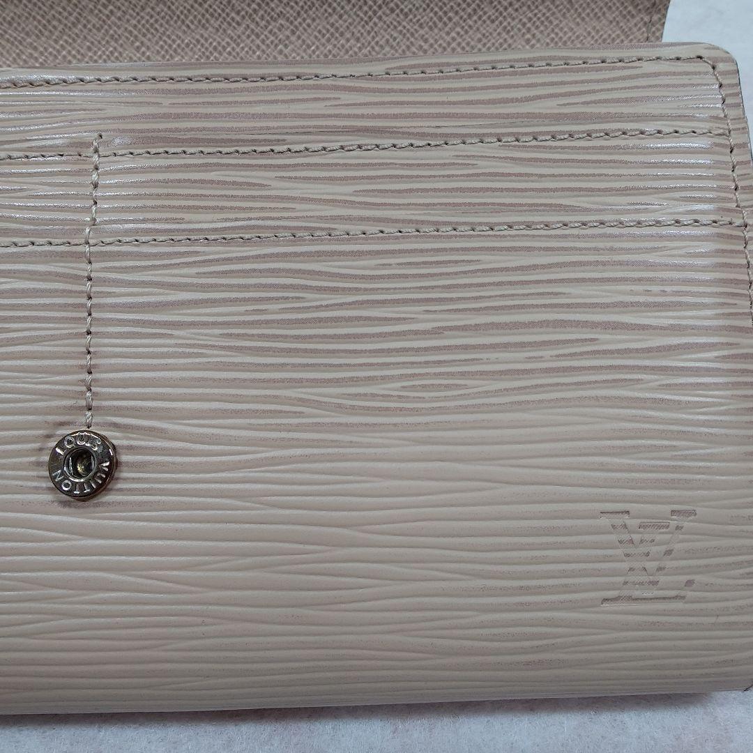 【訳あり格安】ルイ・ヴィトン　エンボス加工レザー ベージュ長財布