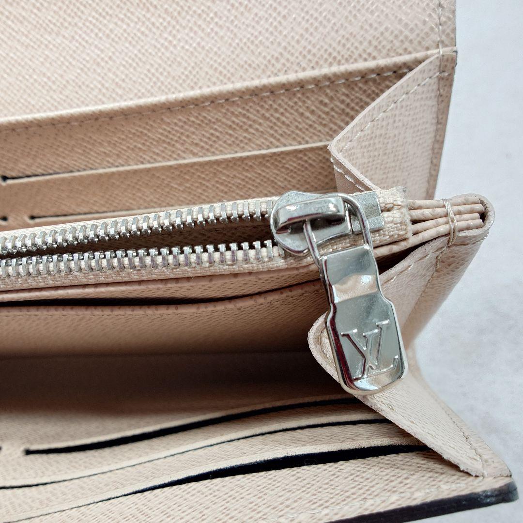 【訳あり格安】ルイ・ヴィトン　エンボス加工レザー ベージュ長財布