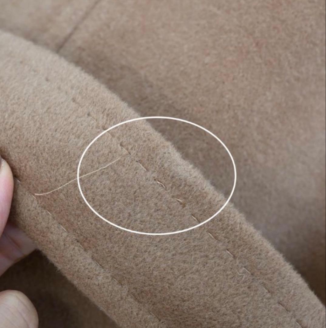 マックスマーラ 銀タグアンゴラ混ベルテッドコート マニュエラキャメル