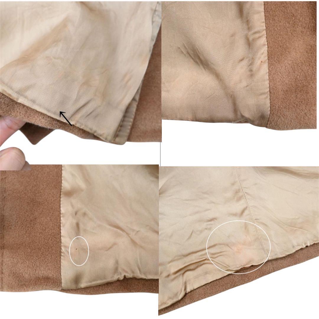 マックスマーラ 銀タグアンゴラ混ベルテッドコート マニュエラキャメル