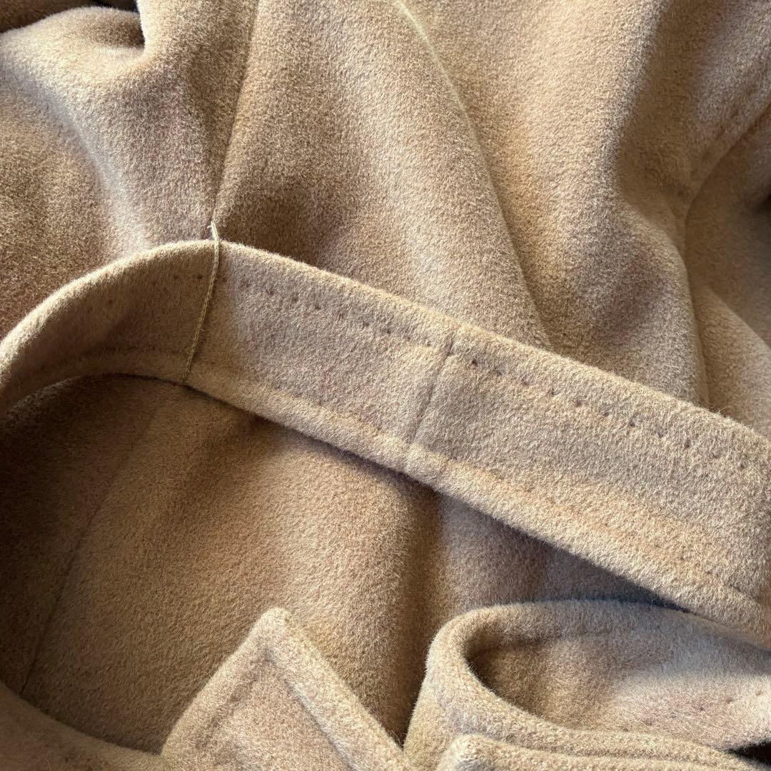 マックスマーラ 銀タグアンゴラ混ベルテッドコート マニュエラキャメル