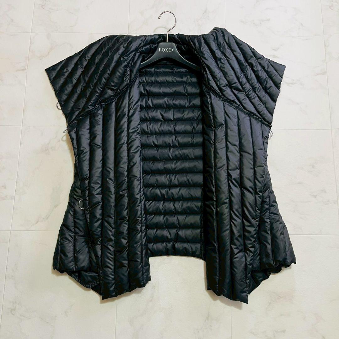 美品✨センソユニコ POINTLIGNE ダウンベスト ビッグカラー ブラック