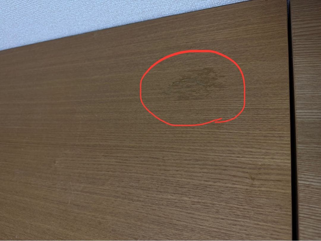 無印良品 タモ材 チェスト ６段 破損、汚れあり