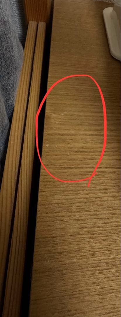 無印良品 タモ材 チェスト ６段 破損、汚れあり