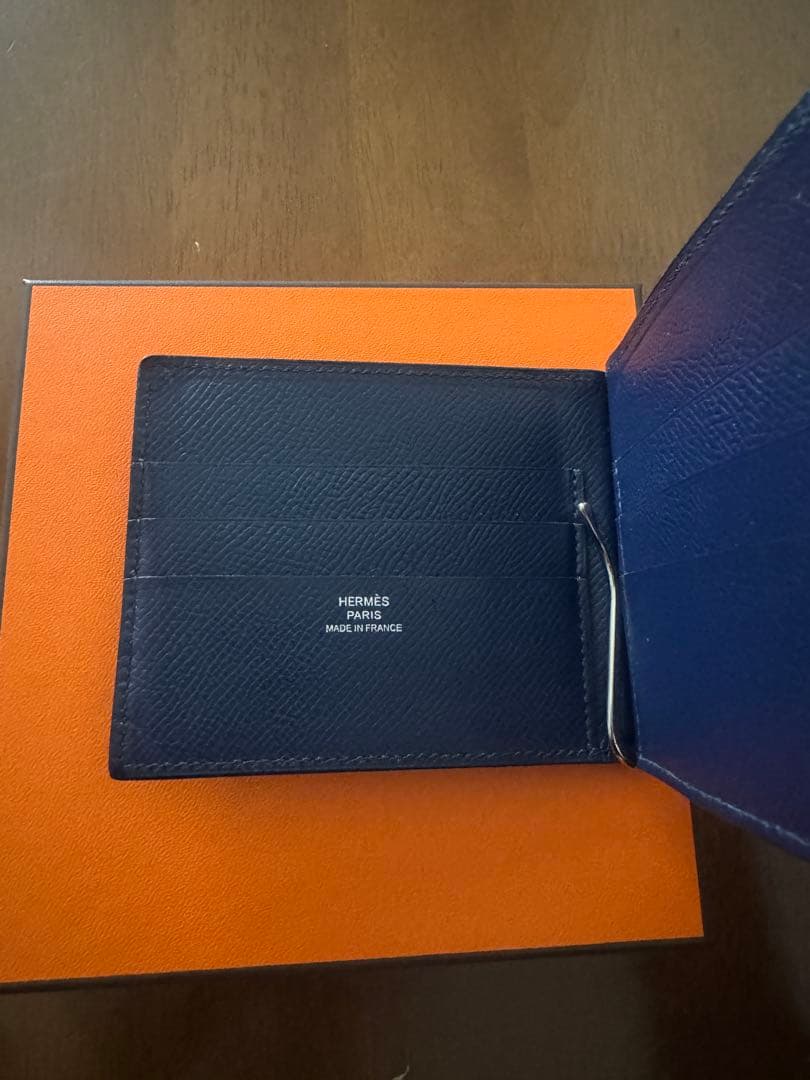 【美品】HERMES PORKER GM BILL CLIP WALLET