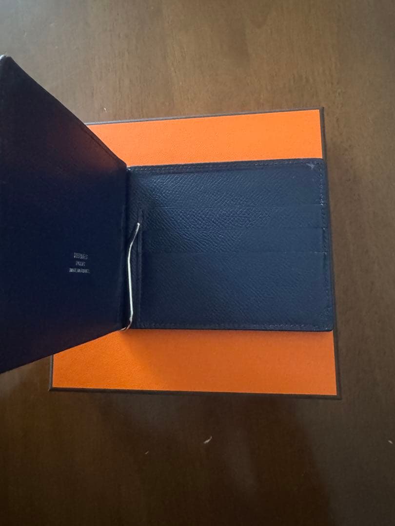 【美品】HERMES PORKER GM BILL CLIP WALLET