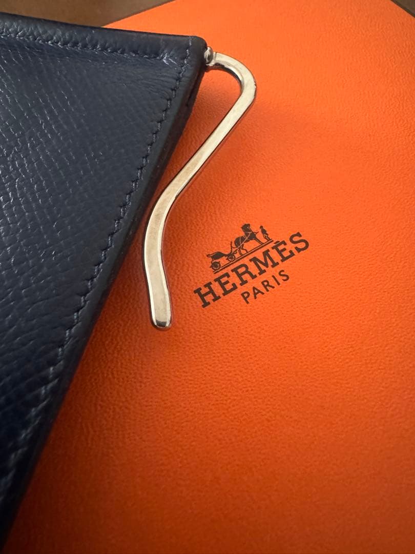 【美品】HERMES PORKER GM BILL CLIP WALLET