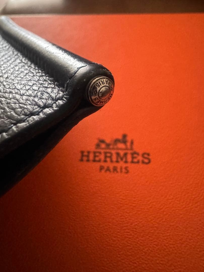 【美品】HERMES PORKER GM BILL CLIP WALLET