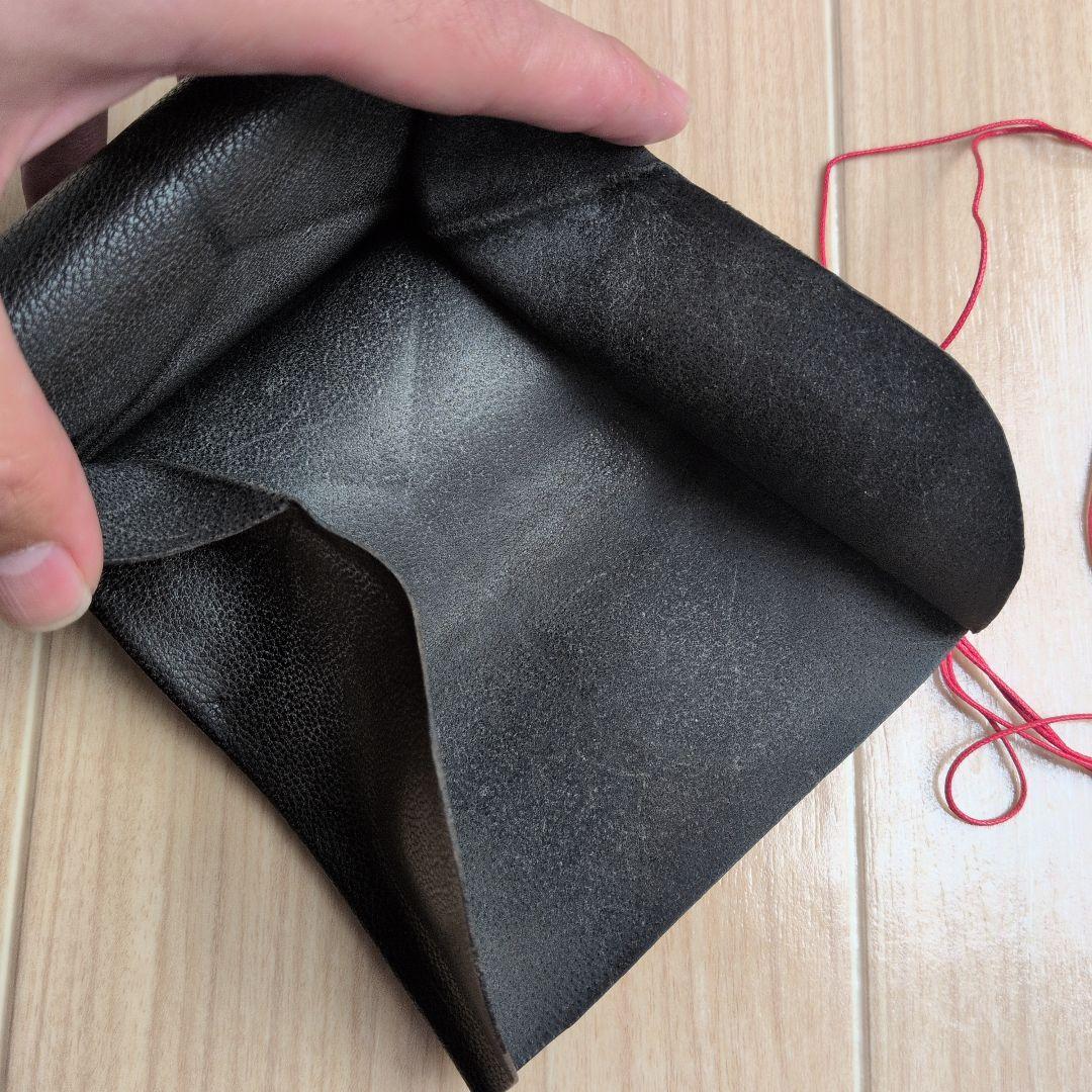 小物 ma+ small wallet col. camel leather coal