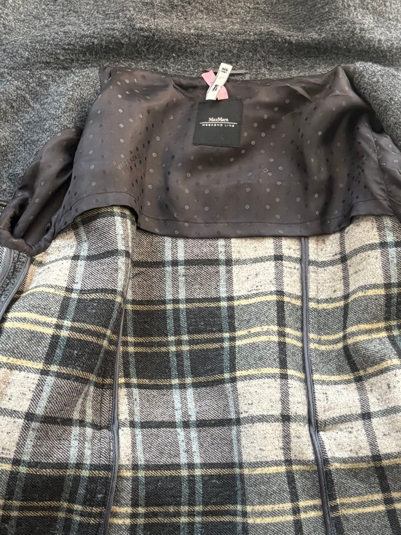MaxMara WEEKEND グレーアルパカモヘヤ混　ショートコート　40