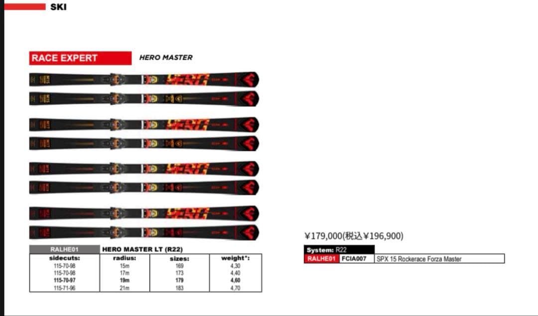 ROSSIGNOL M21 スキー 板 ブラック/レッド
